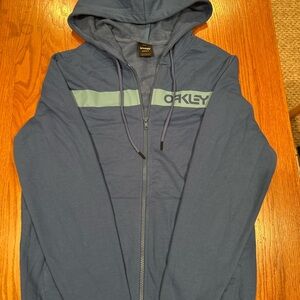 Oakley Navy and Light Blue Hoodie